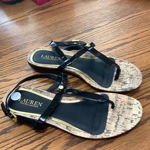 Lauren Ralph Lauren Woman’s 9.5B Black Sandals
